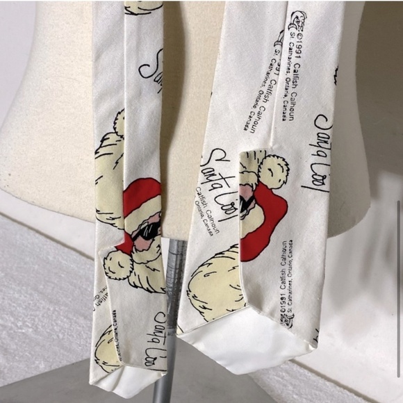 Vintage Catfish Calhoun Christmas Santa Head Tie - Picture 5 of 8